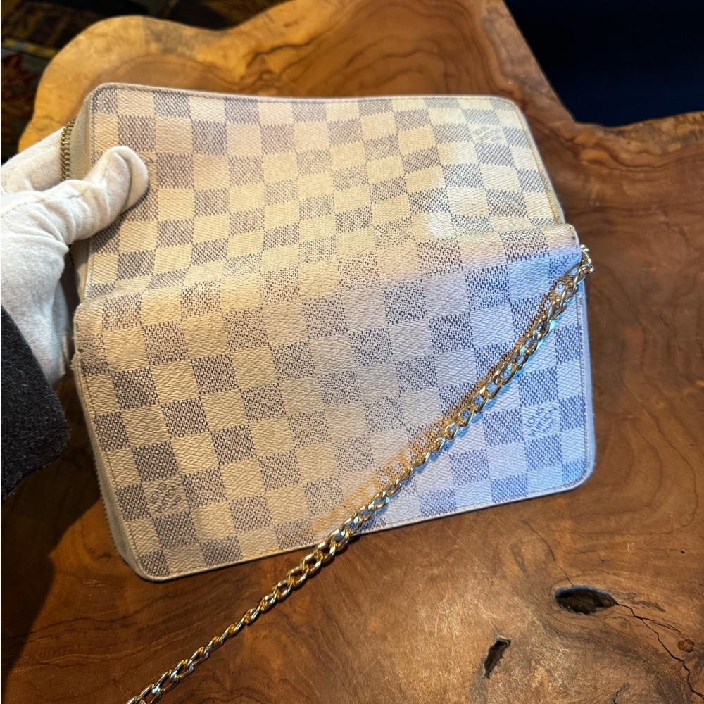 Louis Vuitton Damier Azur Zippy Zip Around Organizer Long Wallet xl size - Picture 11 of 15